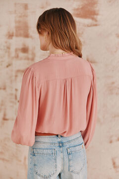 Hoss Intropia Corina. Blusa bordada. Rosa