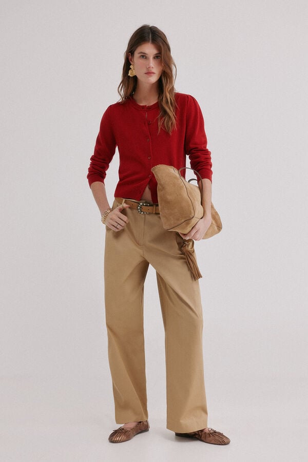 Hoss Intropia Ivelle. C&aacute;rdigan con botones Beige