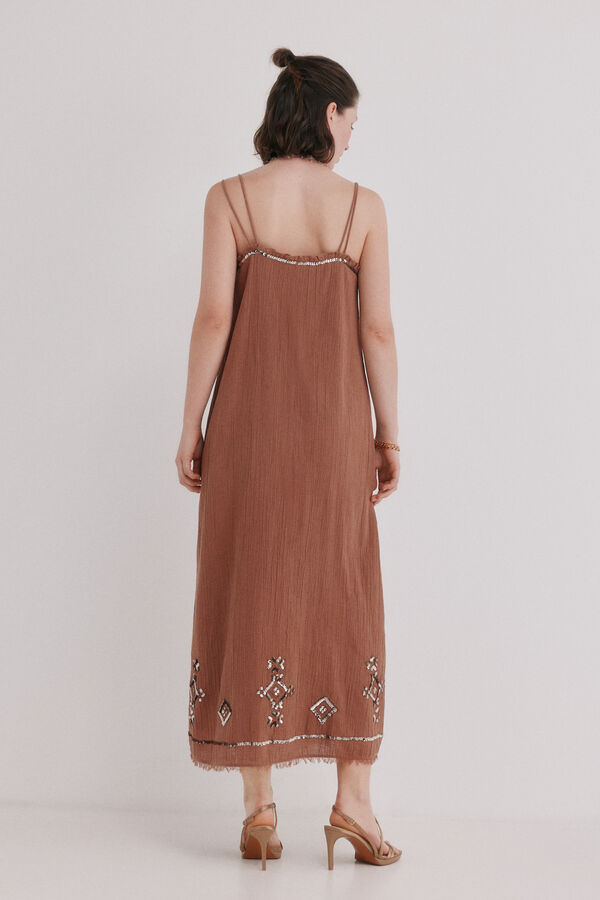 Hoss Intropia Aiora. Vestido midi flu&iacute;do Marfil
