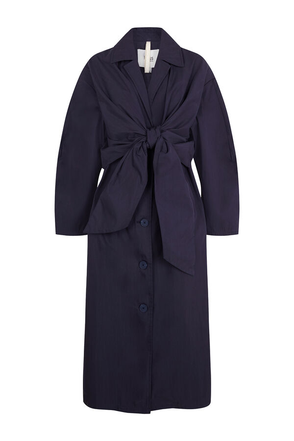Hoss Intropia Darelle. Gabardina com la&ccedil;ada Azul