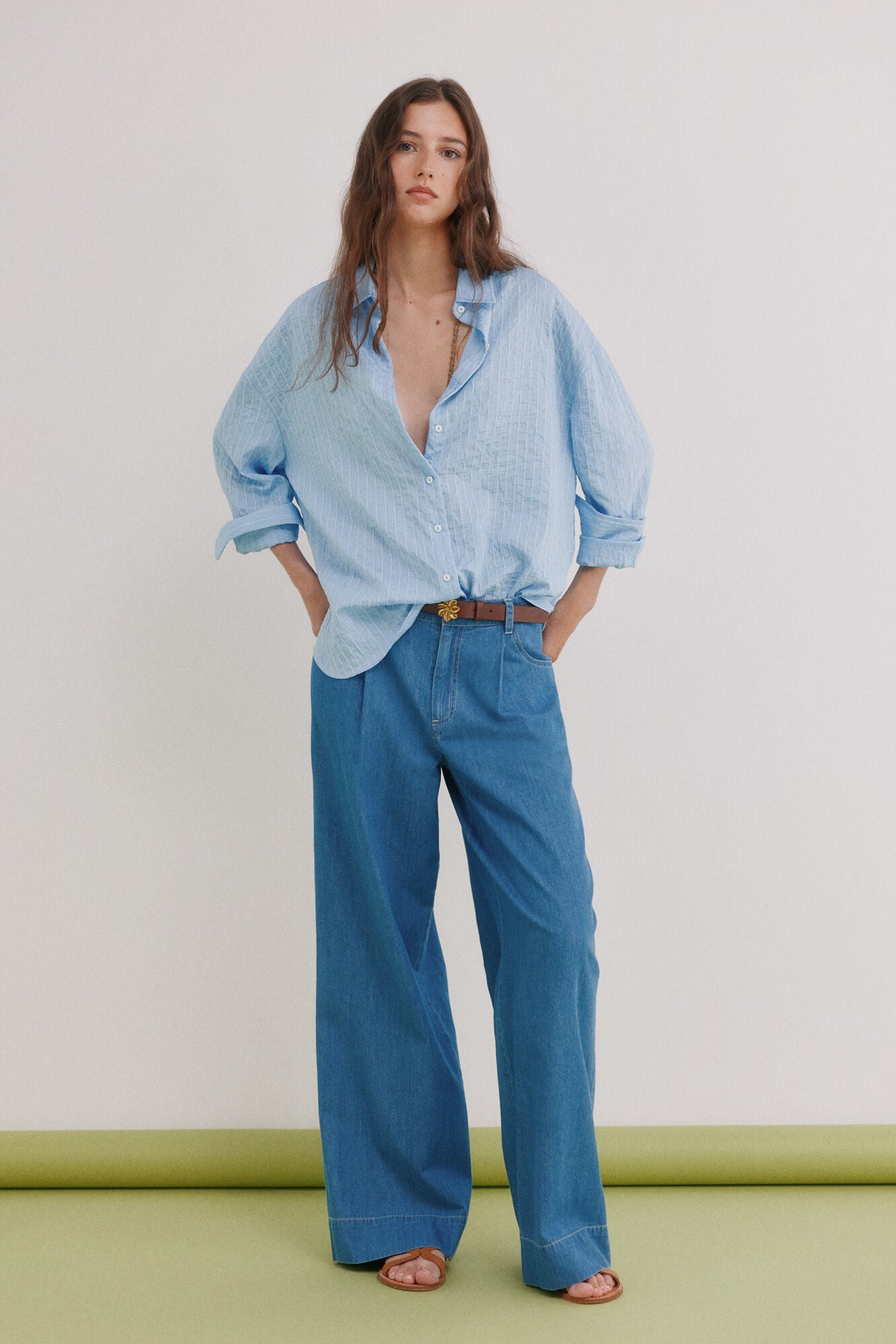 Hoss Intropia Cordelia. Camisa de riscas