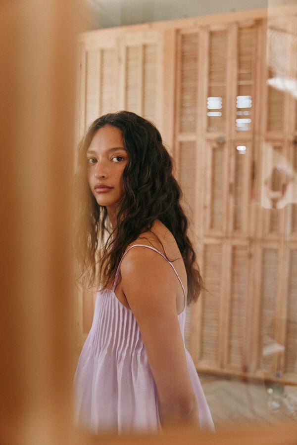 Hoss Intropia Top de al&ccedil;as com pregas coral Roxo