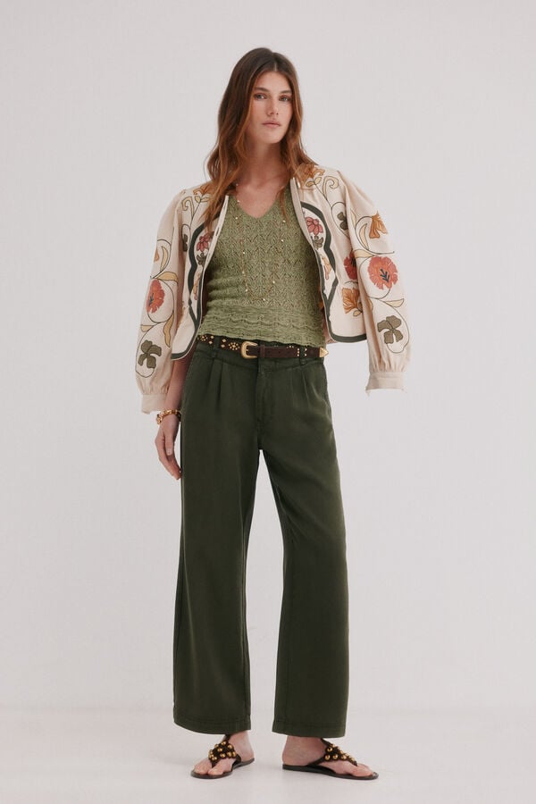 Hoss Intropia Paris. Cal&ccedil;a fluida Verde