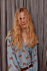 Hoss Intropia Camila. Blusa estampada Estampado Turquesa