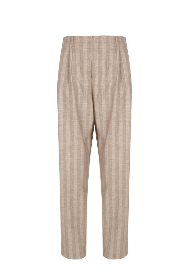 Hoss Intropia Barbara. Calça riscas Ecru