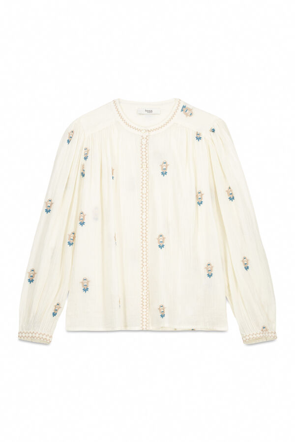 Hoss Intropia Carine. Blusa bordada Marfil