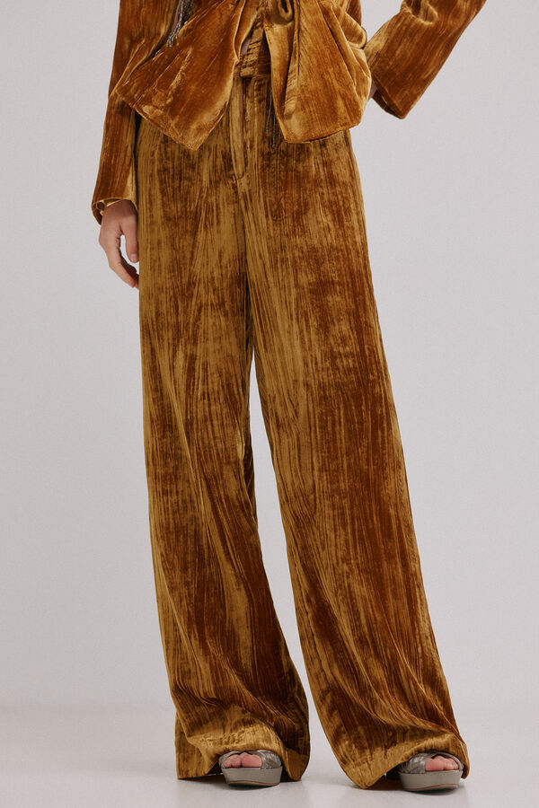 Hoss Intropia Paige. Cal&ccedil;a veludo Dourado