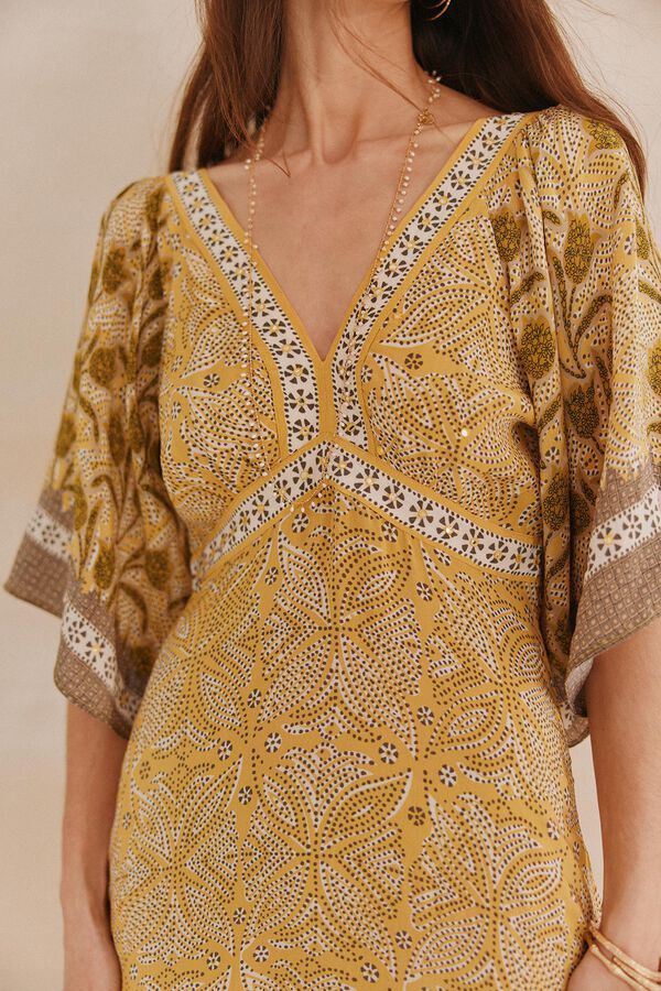 Hoss Intropia Leonora. Vestido estampado Amarillo