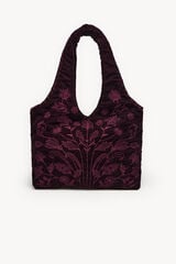 Hoss Intropia Nuria. Bolso hobo terciopelo bordado Marron