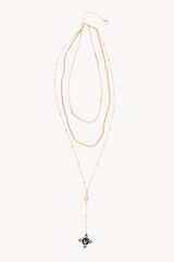 Hoss Intropia Mar&iacute;a. Collar largo multicadenas Dorado