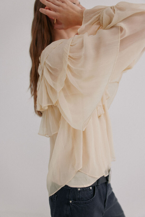 Hoss Intropia Giulia. Blusa romántica Marfil