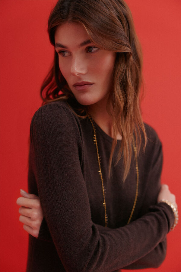 Hoss Intropia Amelie. Vestido de punto Marron oscuro