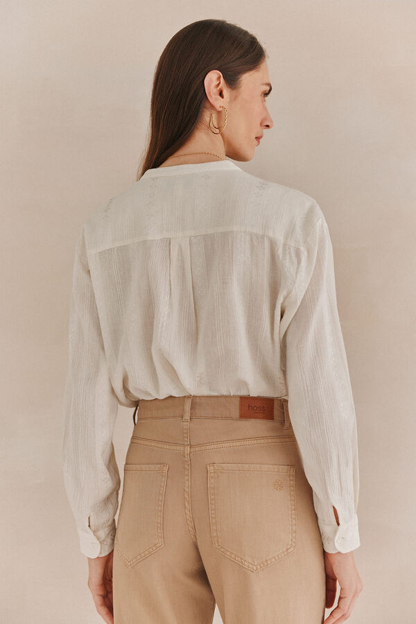 Hoss Intropia Galiana. Camisa bordada Ecru