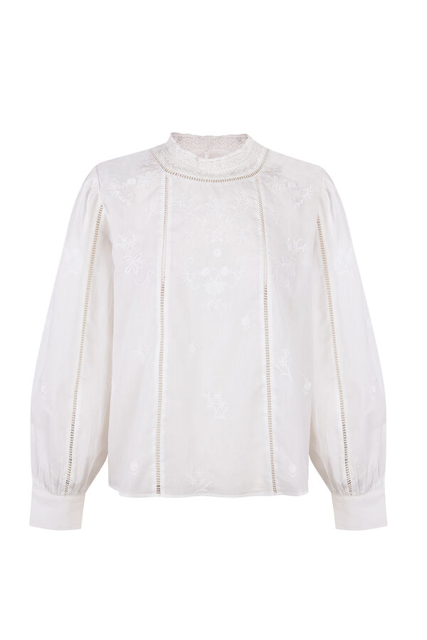 Hoss Intropia Cassia. Blusa romântica Ecru
