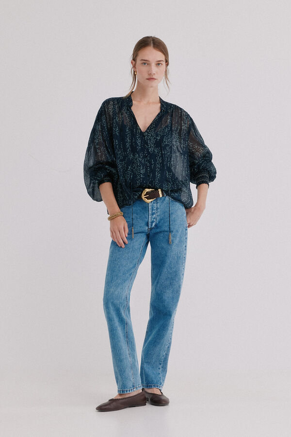 Hoss Intropia Clarise. Blusa estampada Azul