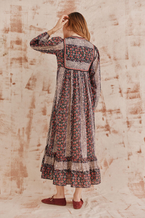 Hoss Intropia Ariane. Vestido estampado. Estampado rojo