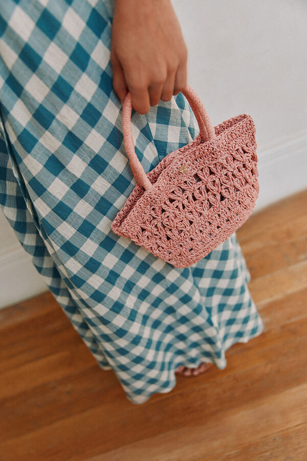 Hoss Intropia Nunile. Mini bolso fibras naturales Rosa