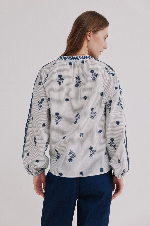 Hoss Intropia Casey. Blusa &agrave;s riscas Azul