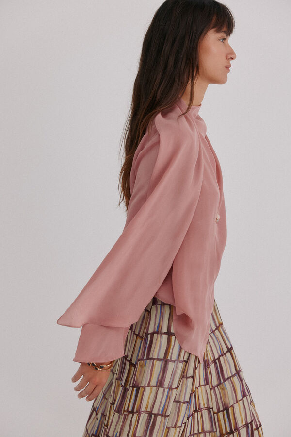 Hoss Intropia Guiada. Blusa con cruce asimétrico Marron