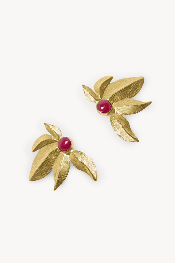 Hoss Intropia Magdiel. Brincos flor Dourado