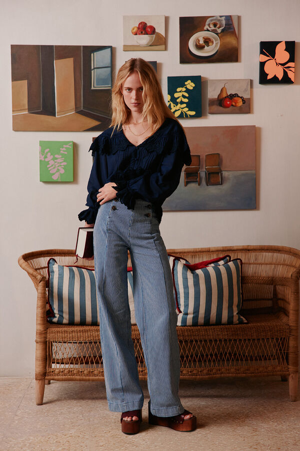 Hoss Intropia Prisca. Jeans de botões Azul