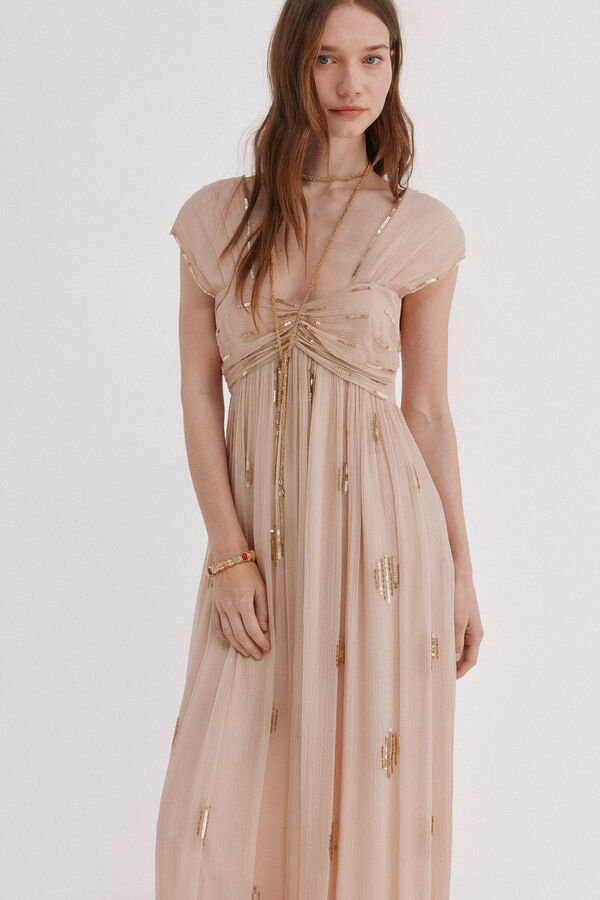 Hoss Intropia Aurora. Vestido bordado Subiu