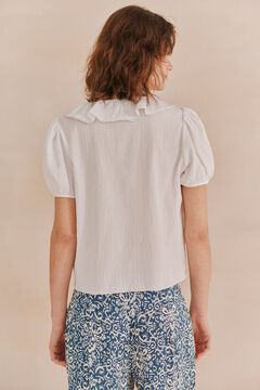 Hoss Intropia Gema Blusa volantes Beige