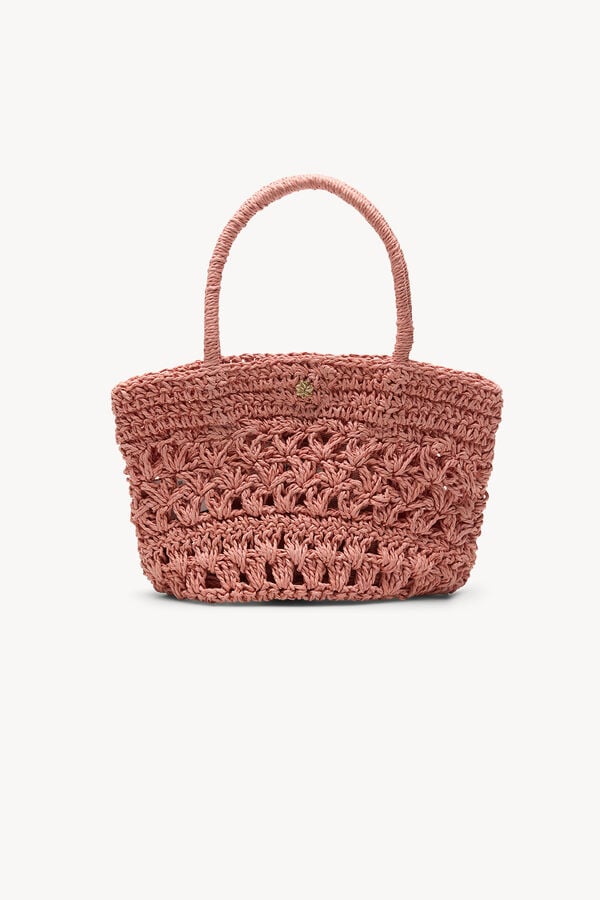 Hoss Intropia Nunile. Mini bolso fibras naturales Rosa