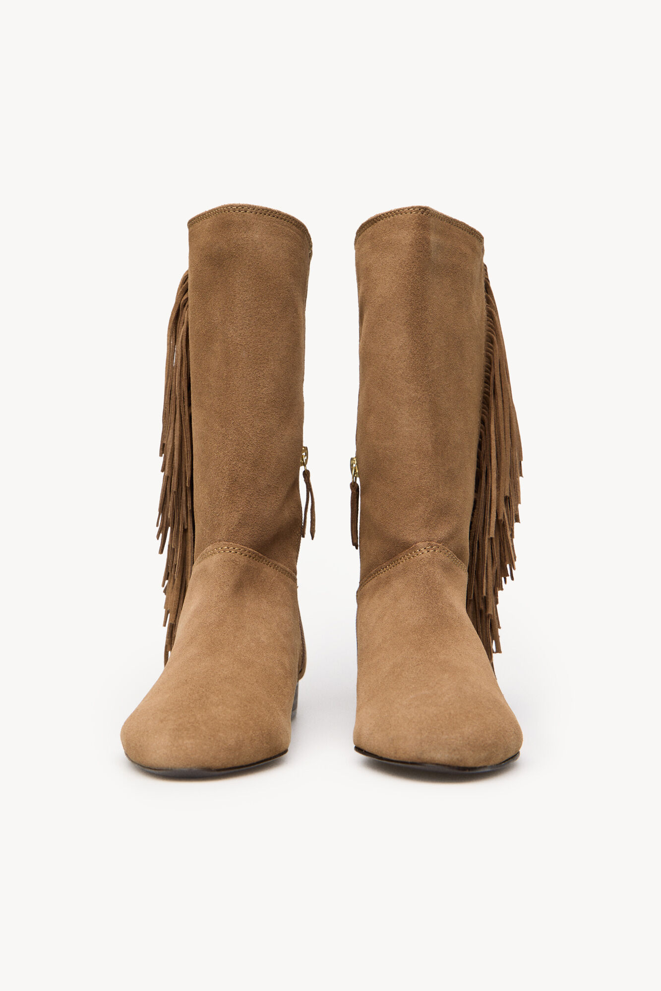 Hoss Intropia Lola. Botas de croute com franjas