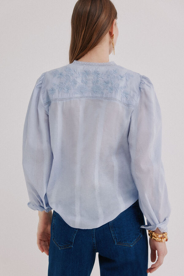 Hoss Intropia Clara. Blusa rom&acirc;ntica Azul