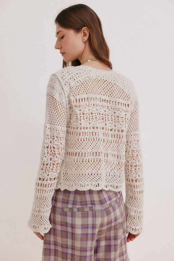 Hoss Intropia Itziar. C&aacute;rdigan de punto Marfil