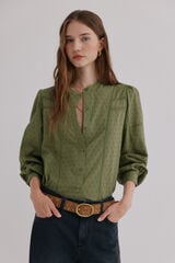 Hoss Intropia Genevieve. Blusa romántica Kaki