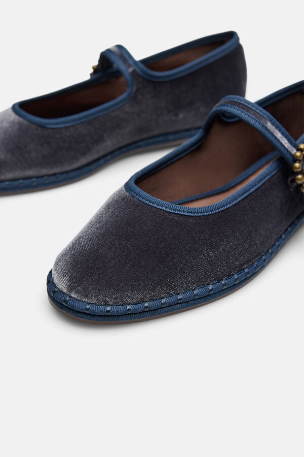 Hoss Intropia Martina. Veneziana em veludo Azul