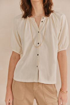 Hoss Intropia Fiona. Camiseta blusa Ecru