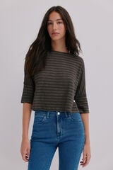 Hoss Intropia Magdalena. Camiseta riscas Verde