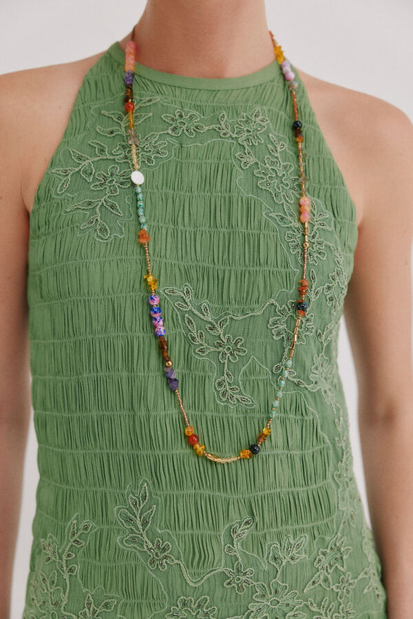 Hoss Intropia Lara. Collar piedras Dorado