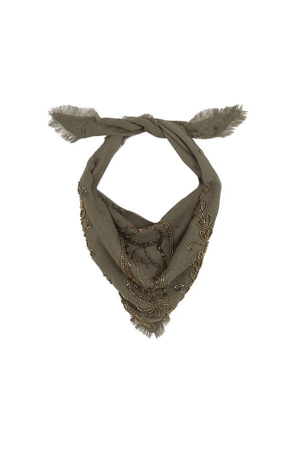 Hoss Intropia Laurinda. Bandana bordada Verde
