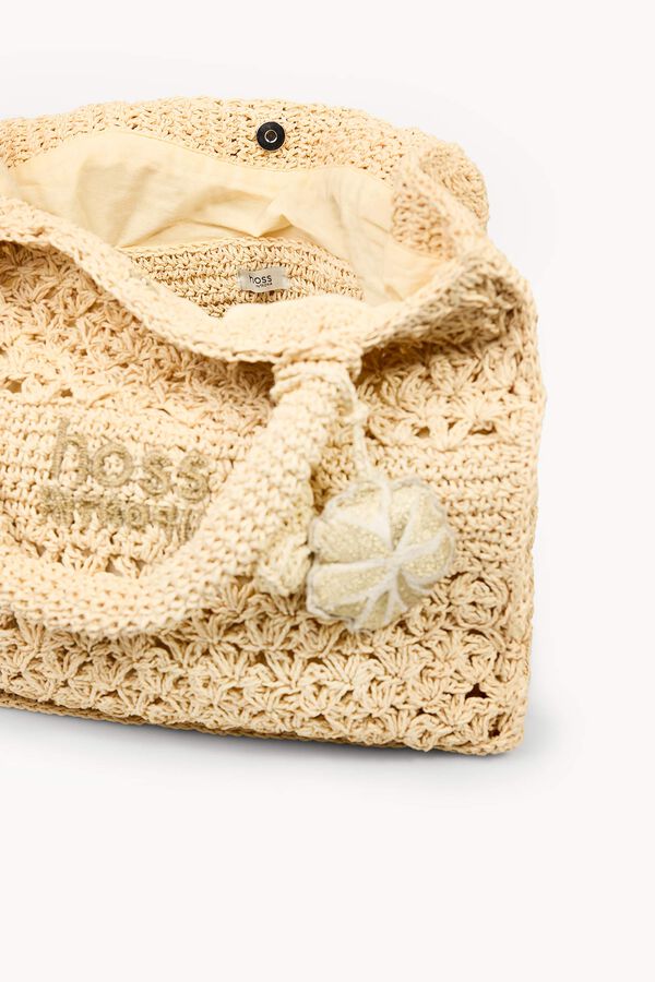 Hoss Intropia Nadia. Bolso fibras naturales trenzadas Beige