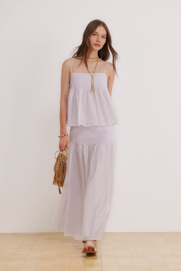 Hoss Intropia Rania. Falda jaretas midi Lila