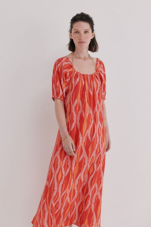 Hoss Intropia Aida. Vestido midi estampado Multicolorido