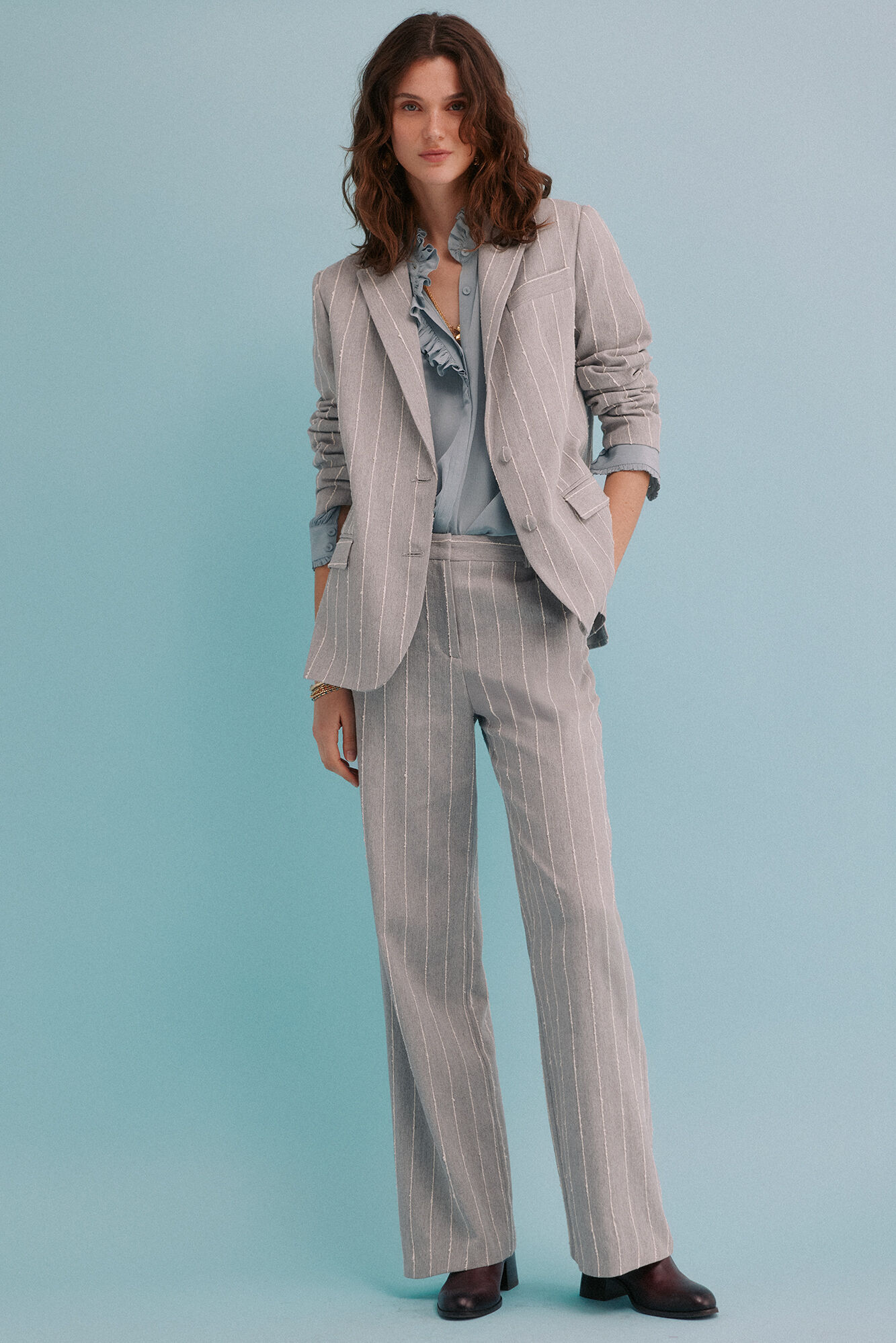 Hoss Intropia Elia. blazer &agrave;s riscas
