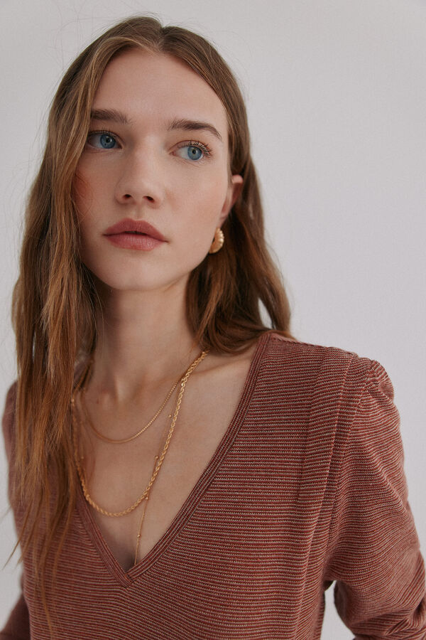 Hoss Intropia Micaela. Camiseta con solapa Coral