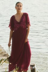 Hoss Intropia Laura. Vestido midi Granate