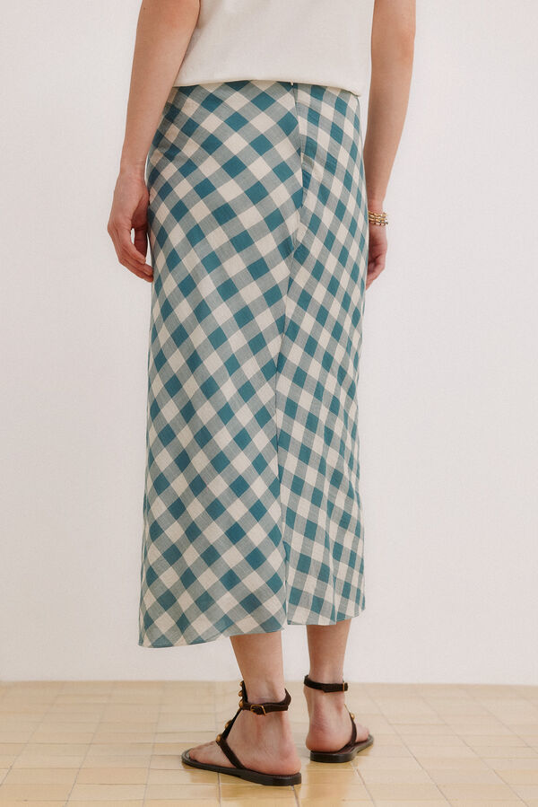 Hoss Intropia Rocio. Saia xadrez Azul