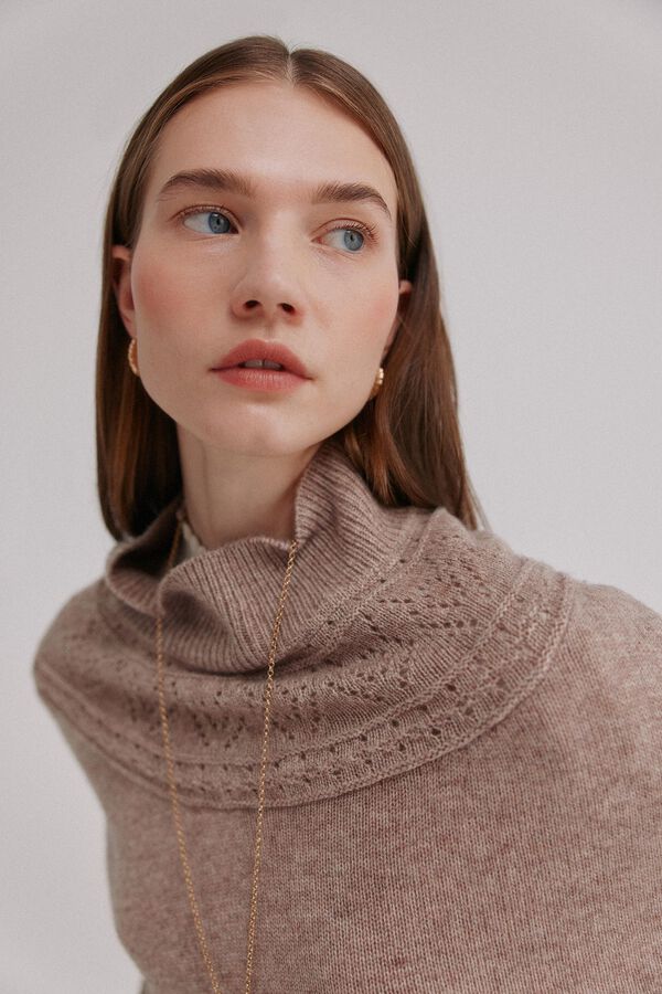 Hoss Intropia Marta. Capa flecos de tricot Blanco