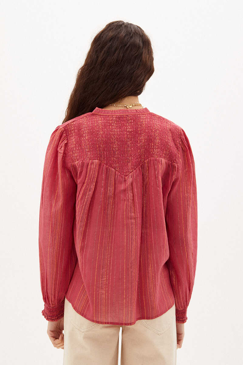 Hoss Intropia Fernarda. Camisa de algodón con rayas rojo