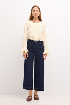Hoss Intropia Cote. Blusa pliegues Marfil