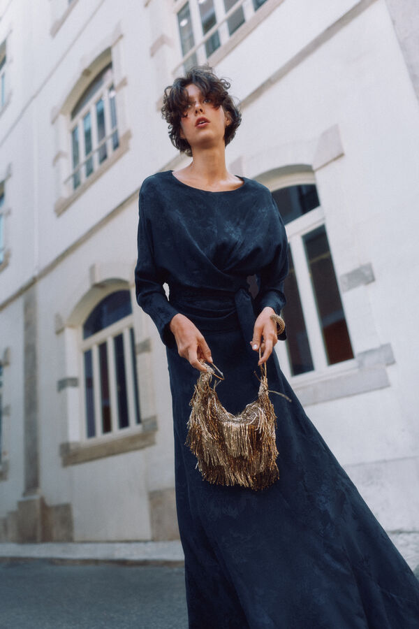 Hoss Intropia Calia. Blusa jacquard Azul