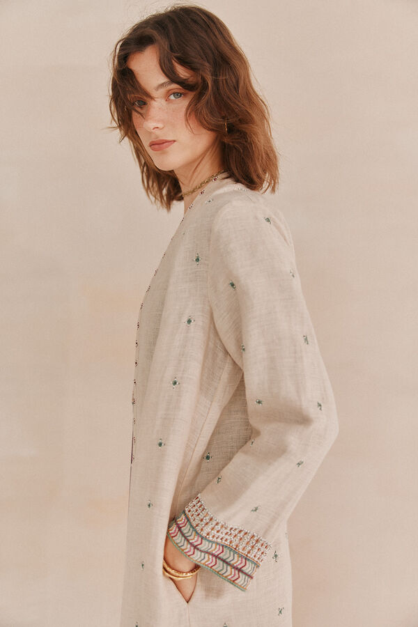 Hoss Intropia Elene. Kimono bordado Marfil