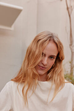 Hoss Intropia Constanza. Blusa jacquard. Marfil
